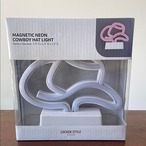 Ubrands Magnetic Battery operated Neon Cowboy Hat Light - White